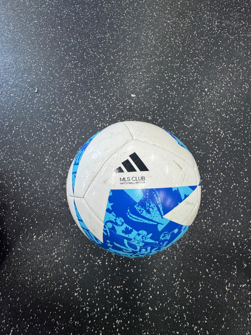 Vist Large View of Product Image Which is Used Adidas MLS All Size Soccer Ball Royal Blue 4