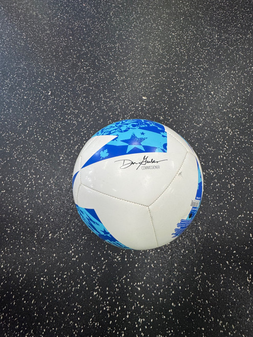 Vist Large View of Product Image Which is Used Adidas MLS All Size Soccer Ball Royal Blue 4