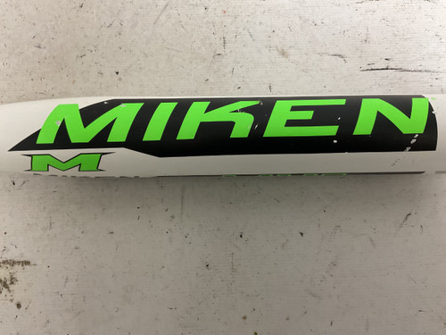 Vist Large View of Product Image Which is Used Miken MPMVW BB/SB Slowpitch Bat White And Black 34"