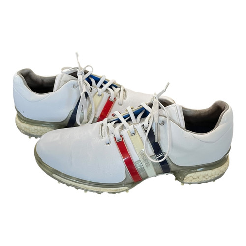 Vist Large View of Product Image Which is Used Adidas TOUR 360 Mens Golf Shoes White Senior 9