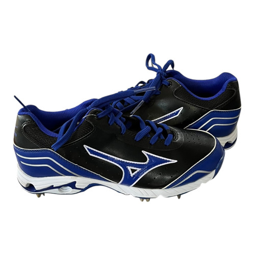 Vist Large View of Product Image Which is Used Mizuno METAL SOFTBALL CLEAT BB/SB Cleats Black Senior 8.5