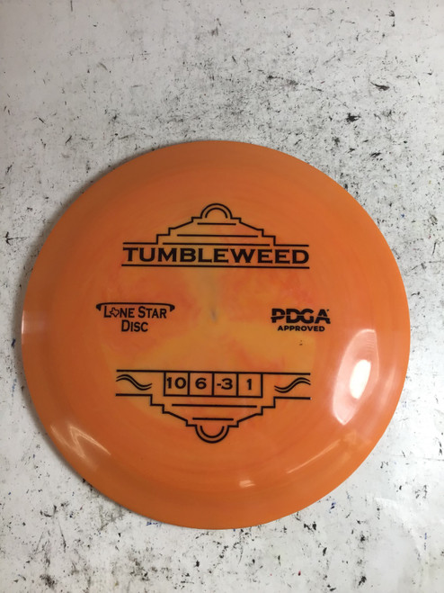 Vist Large View of Product Image Which is New Lone Star Disc BRAVO TUMBLEWEED Disc Golf Driver Orange 177g
