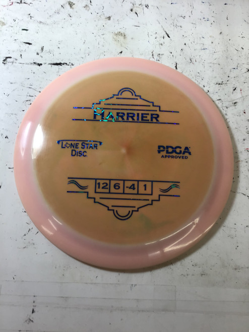 Vist Large View of Product Image Which is New Lone Star Disc BRAVO HARRIER Disc Golf Driver Orange 173g