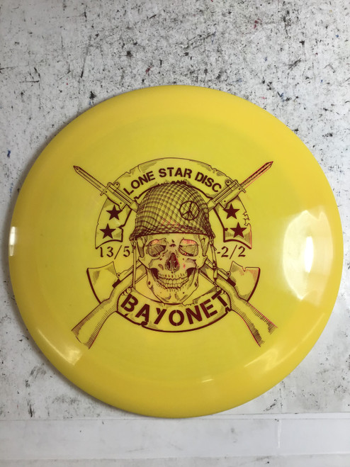 Vist Large View of Product Image Which is New Lone Star Disc ALPHA BAYONET Disc Golf Driver Yellow 173g