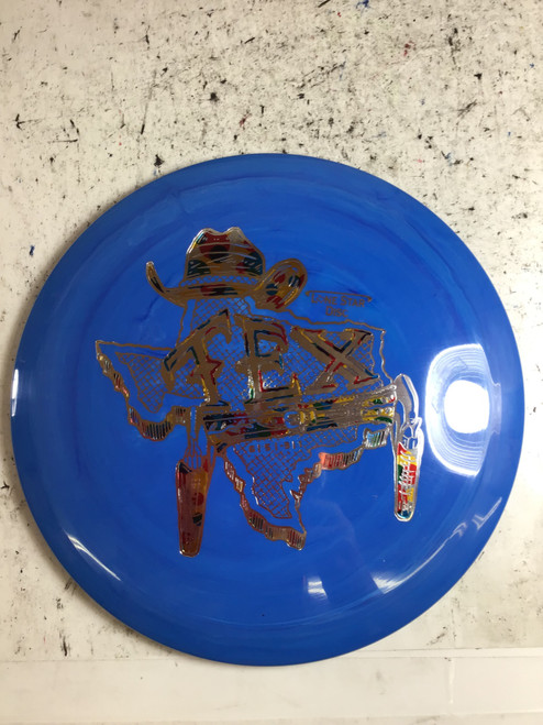 Vist Large View of Product Image Which is New Lone Star Disc ALPHA TEX Disc Golf Driver Royal Blue 175g