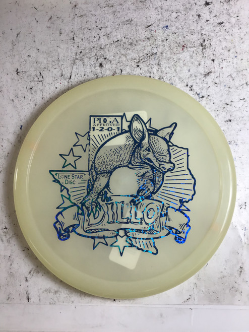 Vist Large View of Product Image Which is New Lone Star Disc BRAVO GLOW ARMADILLO Disc Golf Putter White 175g