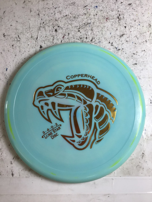 Vist Large View of Product Image Which is New Lone Star Disc BRAVO COPPERHEAD Disc Golf Mid Range Royal Blue 180g