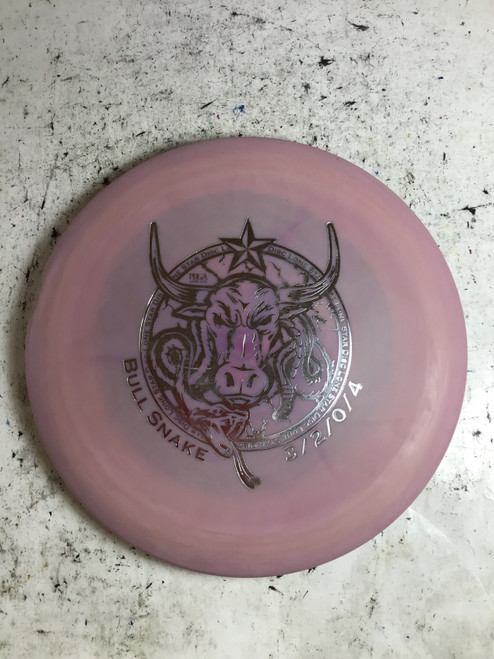 Vist Large View of Product Image Which is New Lone Star Disc V2 BULL SNAKE Disc Golf Putter Purple 174g