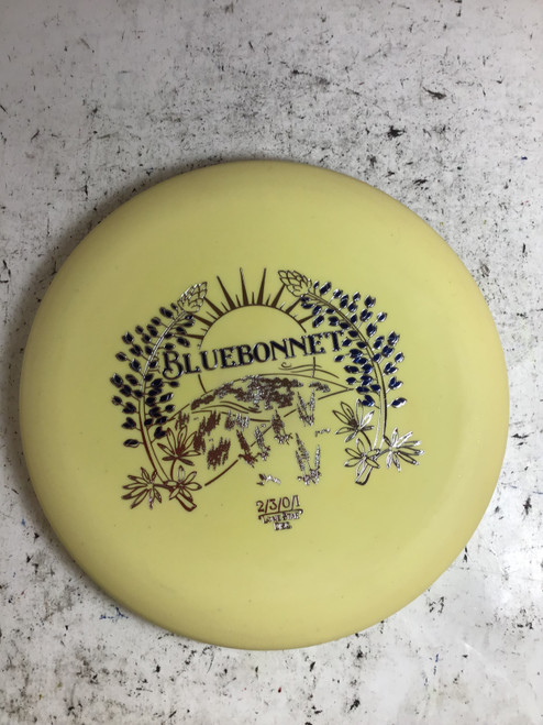 Vist Large View of Product Image Which is New Lone Star Disc V1 BLUEBONNET Disc Golf Putter Yellow 173g