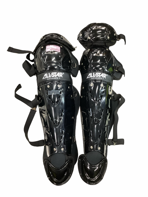 Vist Large View of Product Image Which is Used All-Star LG1216PS Catchers Leg Guards Black Intermed