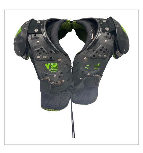 Vist Large View of Product Image Which is Used Schutt Y FLEX FB Shoulder Pads Black MD