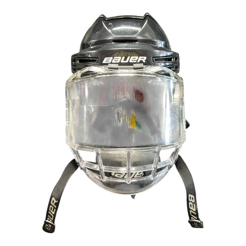 Vist Large View of Product Image Which is Used Bauer RE AKT 75 Helmet Full Visor Combo Black MD