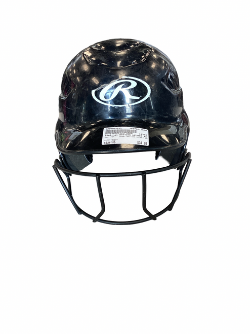 Vist Large View of Product Image Which is Rawlings SM Batting Helmet Mask Black XS