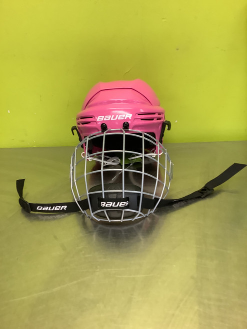 Vist Large View of Product Image Which is Used Bauer BHH2100JR Helmet Cage Combo Pink XS
