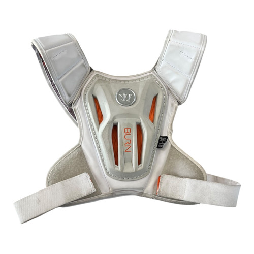 Vist Large View of Product Image Which is Used Warrior BURN Lacrosse Shoulder Pads White MD