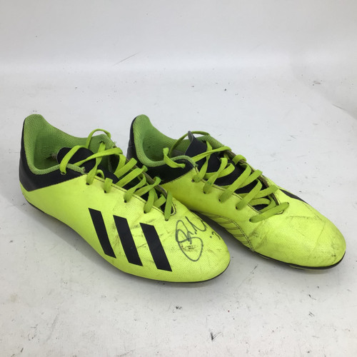 Vist Large View of Product Image Which is Used Adidas X 18.4 JR 4.0 SOCCER CLEAT Soccer Cleats Optic Yellow Junior 04