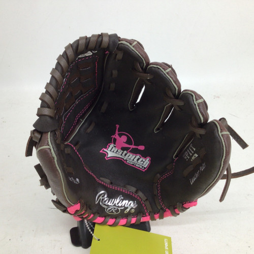 Vist Large View of Product Image Which is Used Rawlings 11IN RHT FASTPITCH GLOVE RH Throw Fastpitch Gloves Brown 11"