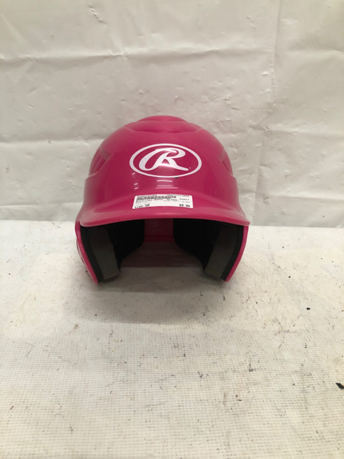 Vist Large View of Product Image Which is Used Rawlings RCFH  GLOSS Batting Helmet No Mask Pink SM