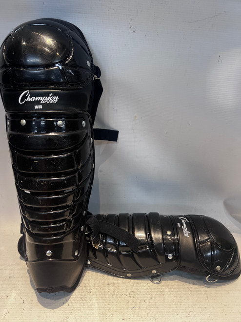 Vist Large View of Product Image Which is Used Champion Sports LG85 Catchers Leg Guards Black T-Ball