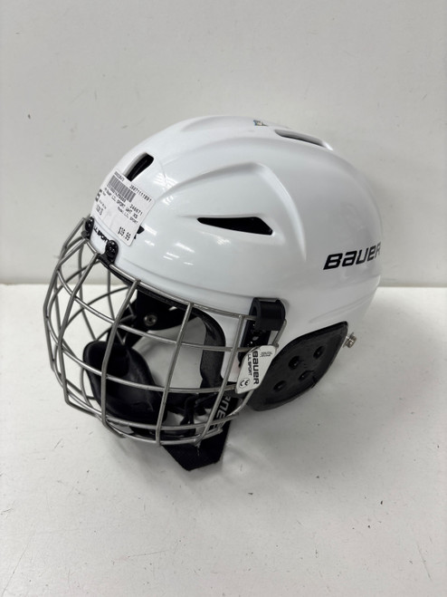 Vist Large View of Product Image Which is Used Bauer LIL SPORT Helmet Cage Combo White XS