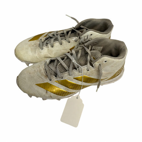 Vist Large View of Product Image Which is Used Adidas ADIZERO BB/SB Cleats White Senior 9