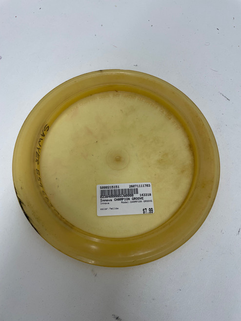 Vist Large View of Product Image Which is Used Innova CHAMPION GROOVE Disc Golf Driver Yellow