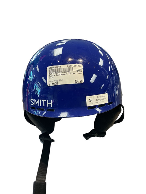 Vist Large View of Product Image Which is Used Smith Snowsport Helmet Youth Navy Blue SM