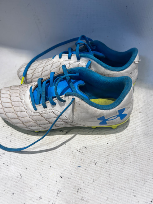 Vist Large View of Product Image Which is Used Under Armour Soccer Cleats White Youth 06.0