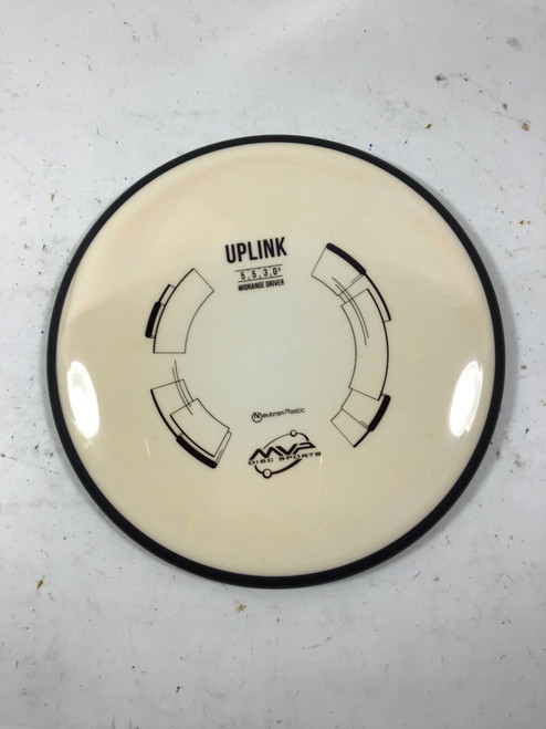 Vist Large View of Product Image Which is Used MVP NEUTRON UPLINK Disc Golf Mid Range White 174g