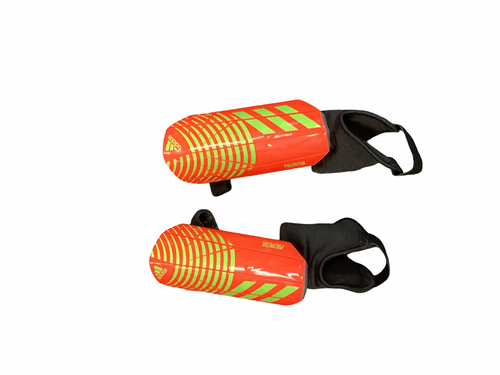 Vist Large View of Product Image Which is Used Adidas Soccer Shin Guards Junior Orange M/L