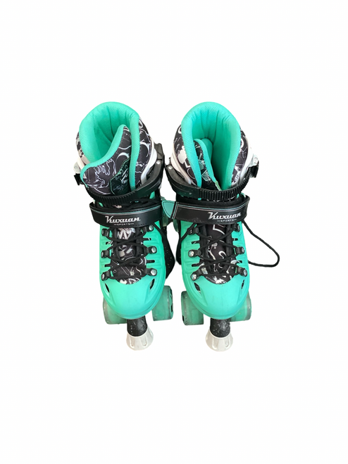 Vist Large View of Product Image Which is Used KUXUAN ROLLERSKATES Senior Roller Quad Skates Black Senior 8.5