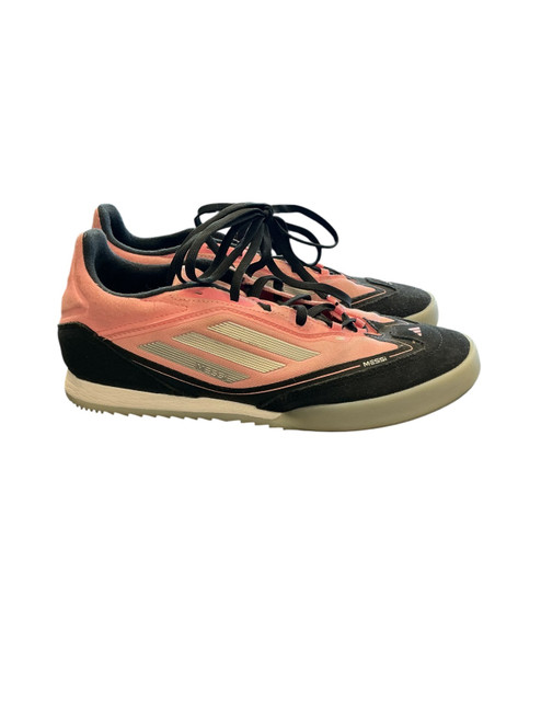 Vist Large View of Product Image Which is Used Adidas MESSI Soccer Indoor Shoes Pink Senior 7.5