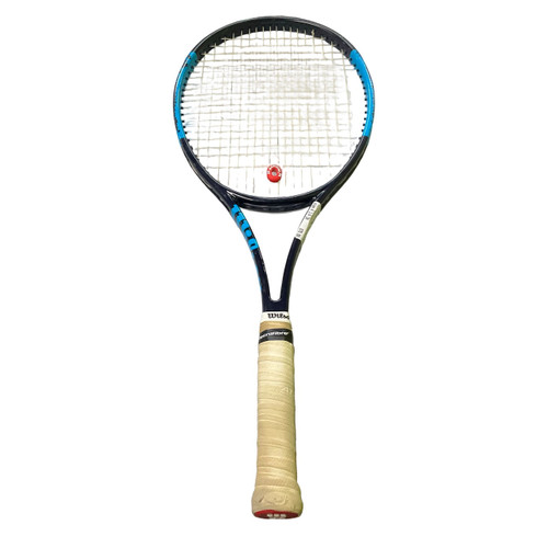 Vist Large View of Product Image Which is Used Wilson ULTRA TOUR V2.0 Adult Tennis Racquet Navy Blue 4 1/4"