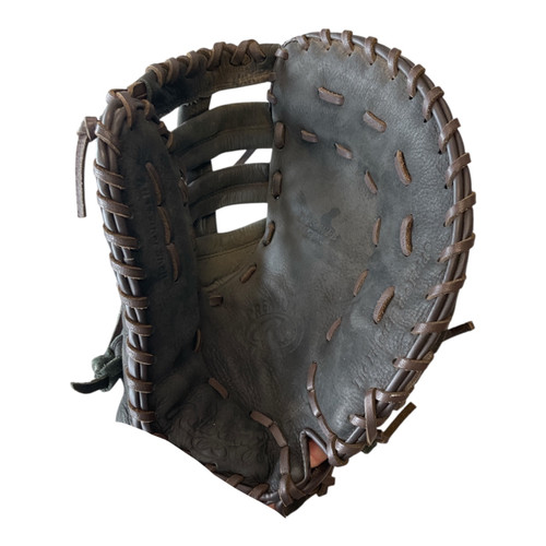 Vist Large View of Product Image Which is Used Rawlings PREMIUM SERIES BB/SB First Base RH Throw Black 12 1/2"