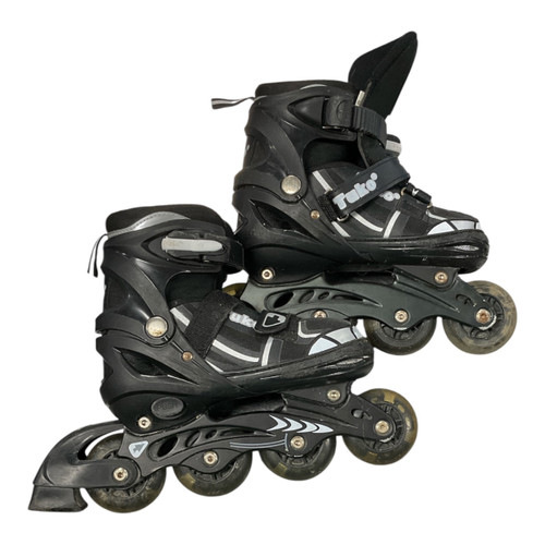 Vist Large View of Product Image Which is Used TUKO ADJ SKATES Junior Rec Fitness Skates Black Adjustable