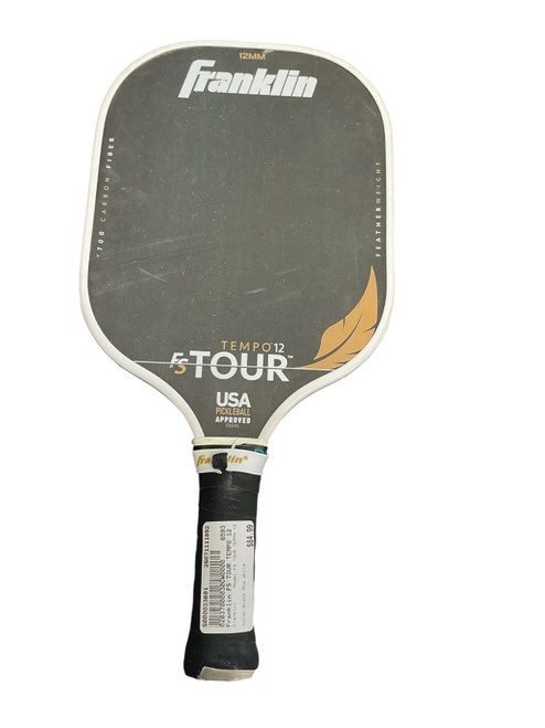 Vist Large View of Product Image Which is Used Franklin FS TOUR TEMPO 12 Pickleball Racquet Black And White
