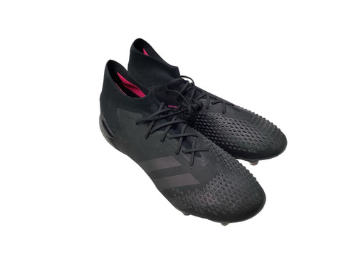 Vist Large View of Product Image Which is Used Adidas Soccer Cleats Black And Pink Senior 11.5