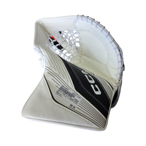 Vist Large View of Product Image Which is Used CCM E FLEX 6.5 JUNIOR CATCHER Junior Goalie Catcher White