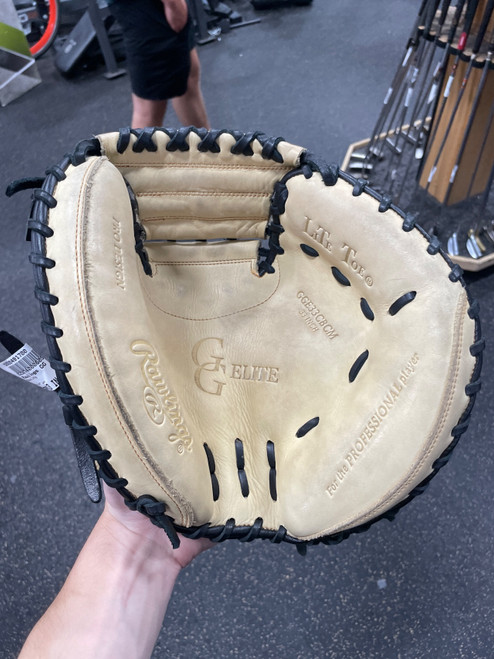 Vist Large View of Product Image Which is Used Rawlings GG ELITE BB/SB Catchers RH Throw Tan 33"