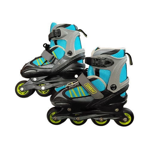 Vist Large View of Product Image Which is Used DBX Junior Aggressive Skates Royal Blue Adjustable