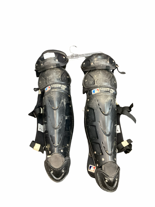 Vist Large View of Product Image Which is Used LG23W-PRO Catchers Leg Guards Black Adult