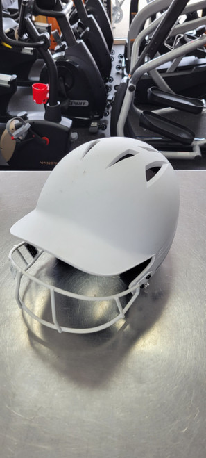 Vist Large View of Product Image Which is Used Champro 7 - 7 1/2 WITH MASK Batting Helmet w/Mask White One Size
