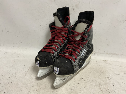 Vist Large View of Product Image Which is Used Bauer SUPREME SILVER EDITION Intermediate Hockey Skate Black Intermediate 5.0