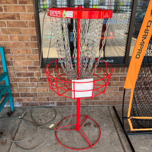 Vist Large View of Product Image Which is Used Axiom PRO HD Disc Golf Goal Red