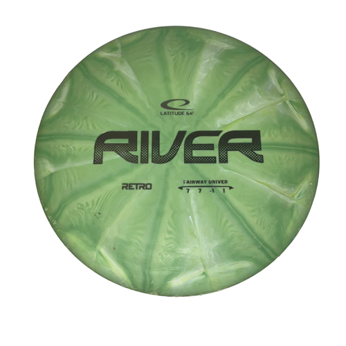 Vist Large View of Product Image Which is Used Latitude 64 RIVER RETRO Disc Golf Driver Green