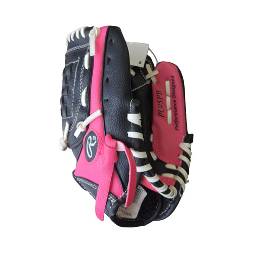 Vist Large View of Product Image Which is Used Rawlings PLAYER SERIES RHT GLOVE BB/SB Glove RH Throw Black 9 1/2"