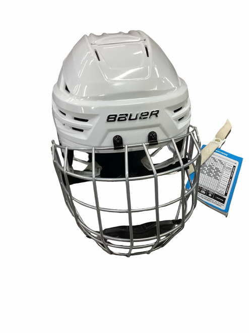 Vist Large View of Product Image Which is Used Bauer REAKT 85 Helmet Cage Combo White MD