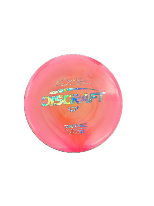 Vist Large View of Product Image Which is Used Discraft ZONE Disc Golf Putter Pink