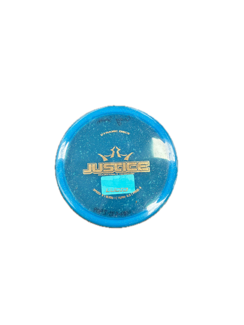 Vist Large View of Product Image Which is Used Dynamic Discs JUSTICE Disc Golf Mid Range Royal Blue