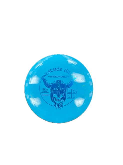 Vist Large View of Product Image Which is Used Westside UNDERWORLD Disc Golf Driver Royal Blue